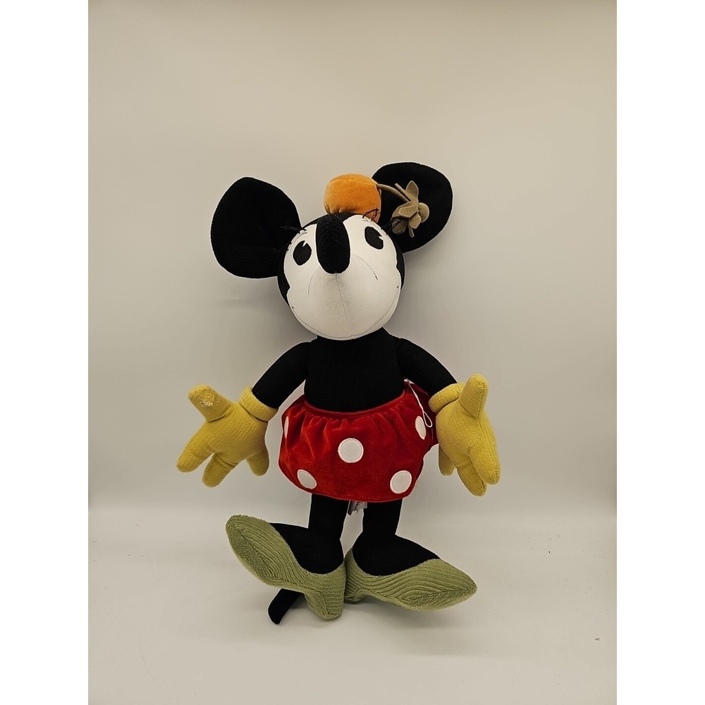 Walt Disney Retro Minnie Mouse 17" Plush Red Skirt & Pillbox Hat with Flower